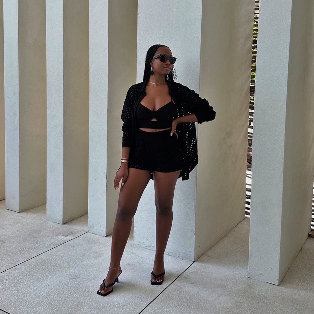 Black Steve Madden Two-Piece Set